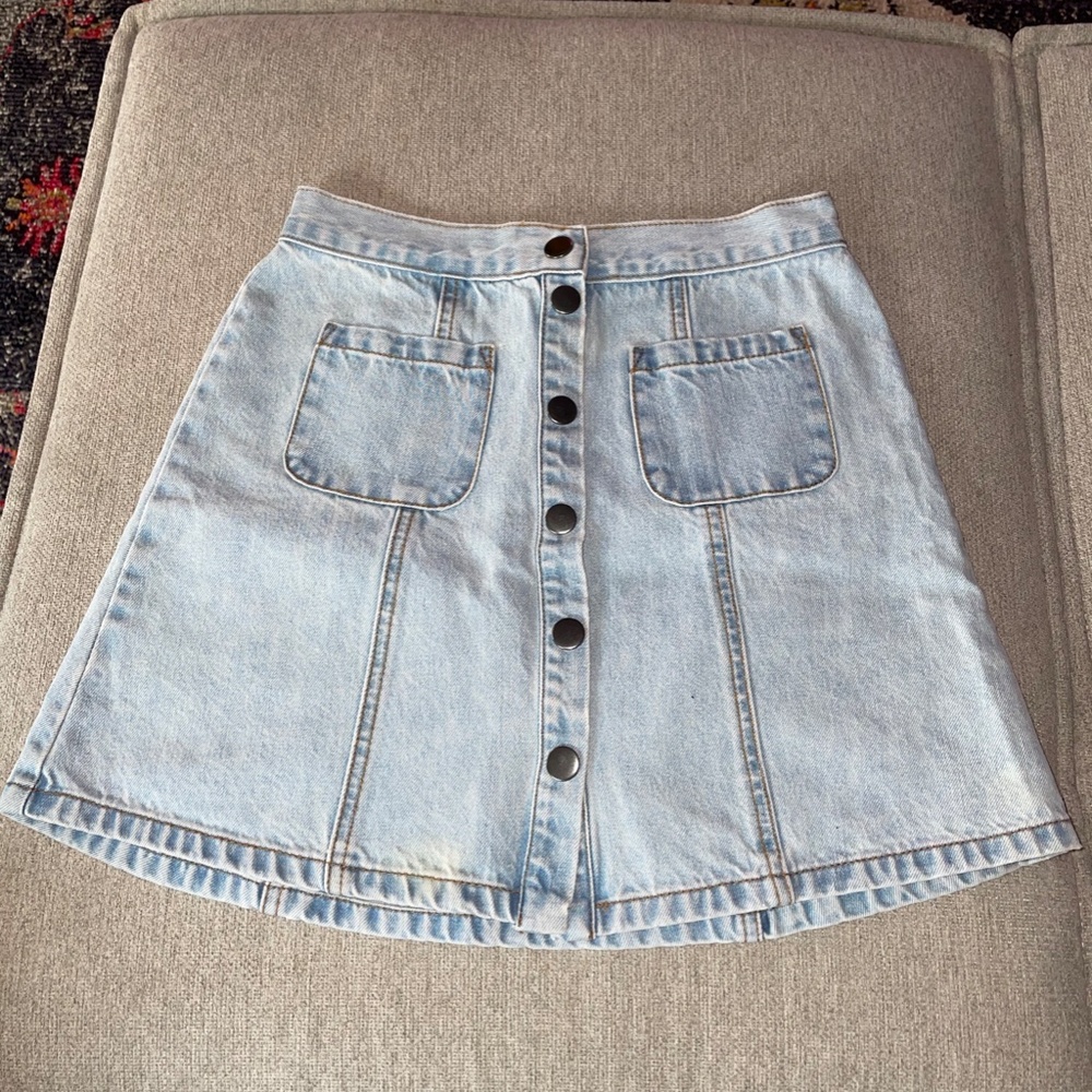 BDG Denim Button-Front Jean Skirt Size XS